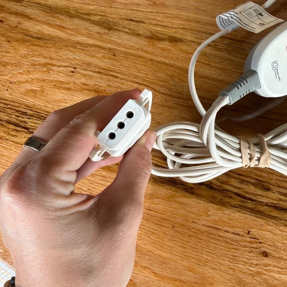 Sunbeam Electric Blanket Replacement Controller Cord M85BP E23623F 3-Pin White